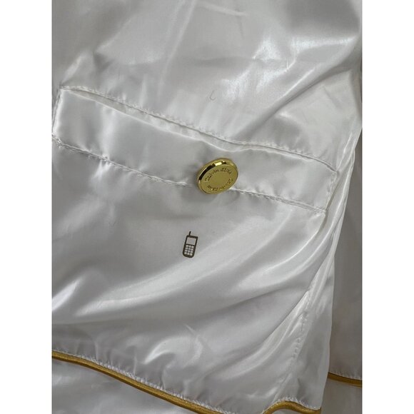 Calvin Klein White Puffer Jacket Down Fill Hidden Hood Women's Size M ~~minty~~ - Picture 7 of 16